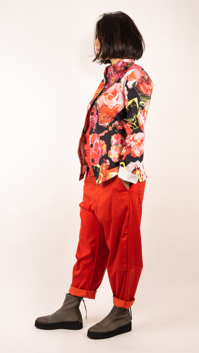 PAL OFFNER, Taillierte Jacke mit Blumenprint
